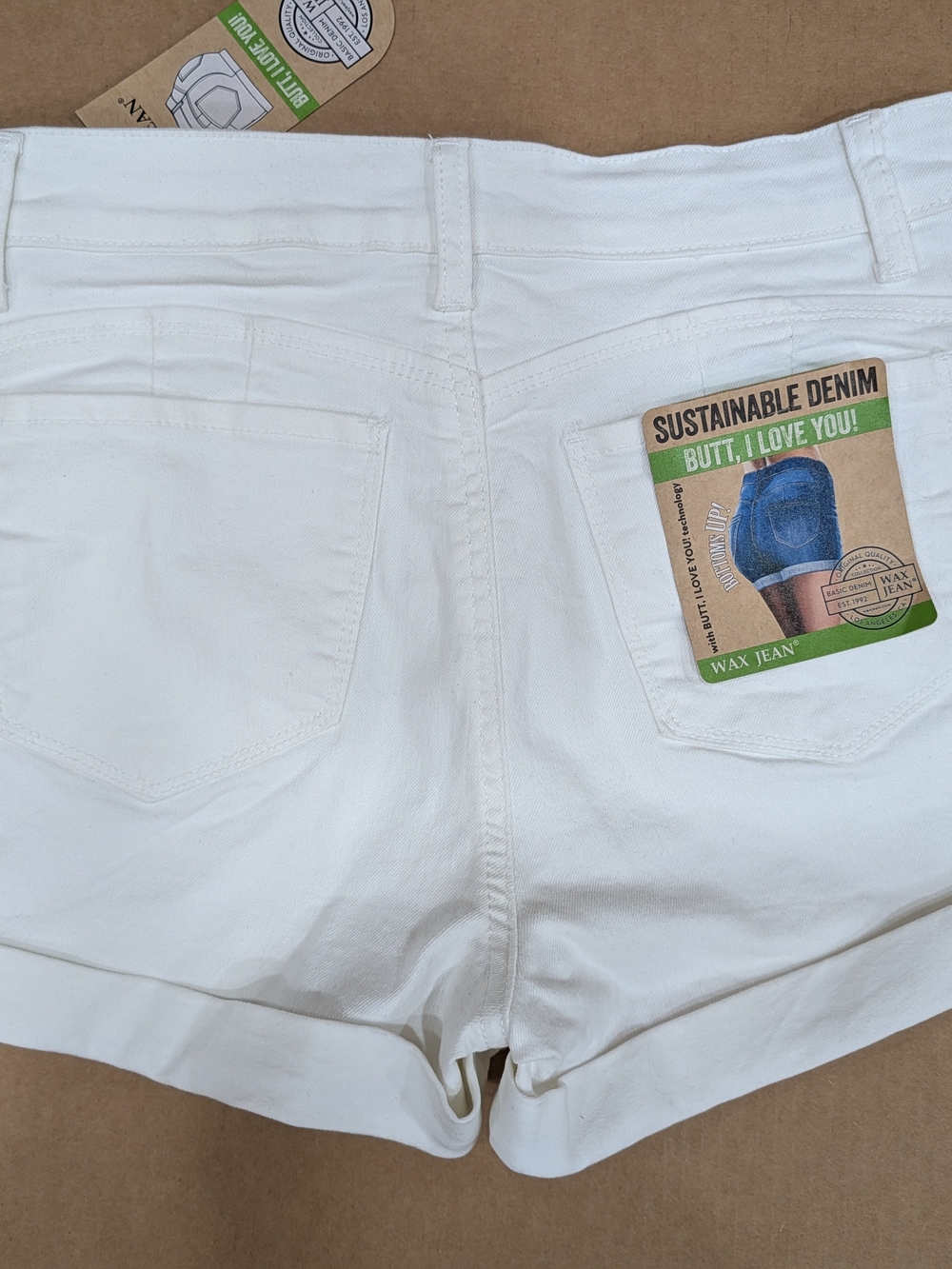 WAX JEAN White Denim Jeans - "Butt, I Love You!"